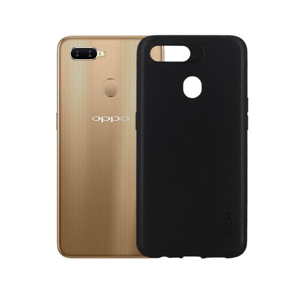 Oppo A5S/F9/A7/A12/A11K Rock Soft Silicone Back Case (Black)