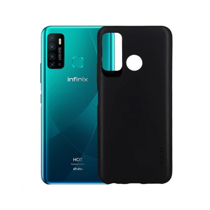 Infinix Hot 9/Note 7 Lite/Camon 15/Spark 5 Pro Rock Soft Silicone Back Case (Black)