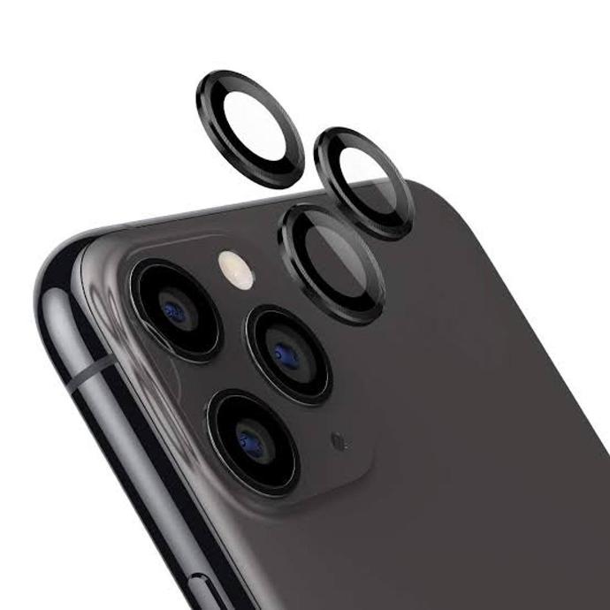 iPhone 11 Pro Max Camera Rings Black Protector - Sleek Lens Protection