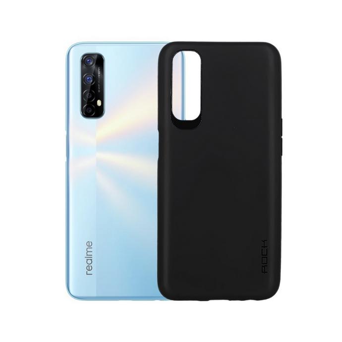 Oppo Realme 7 Rock Soft Silicone Back Case - Classic Black Design