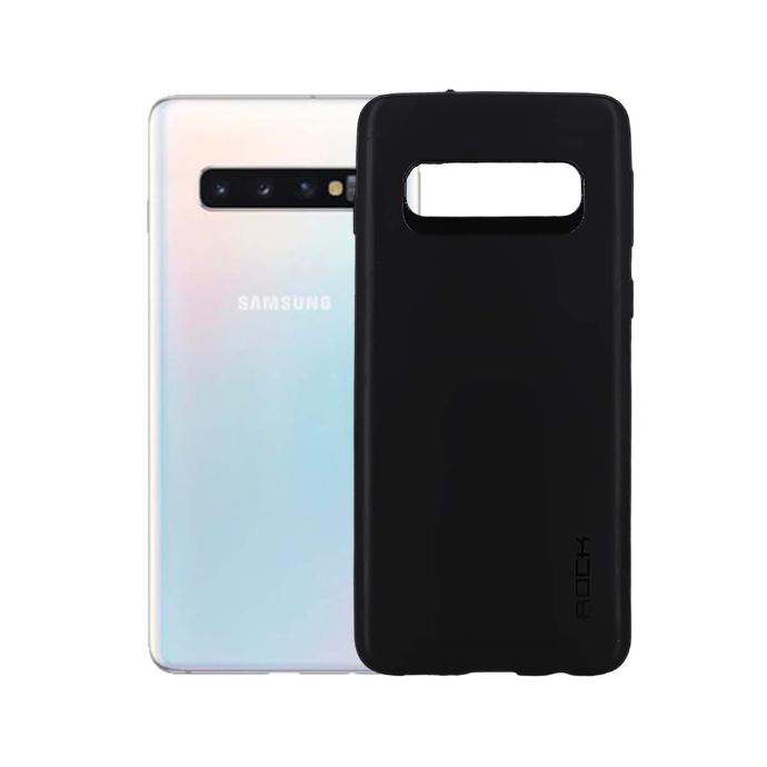 Samsung S10 Rock Soft Silicone Back Case (Black)