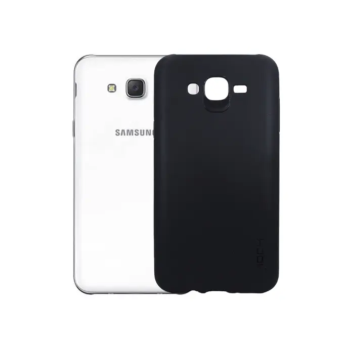 [PO14BSJ7-11-2] Samsung J7 Rock Case - Soft Silicone Back, Black