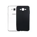 Samsung J7 Rock Case - Soft Silicone Back, Black