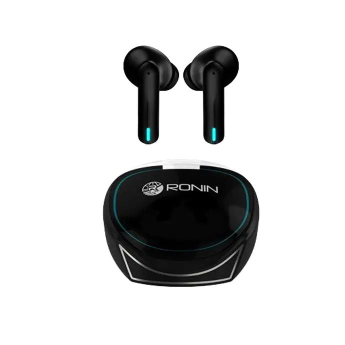 [HFB7RN8-3-2] Ronin R-520 True Wireless AirPods - Stylish Black Design (Black)