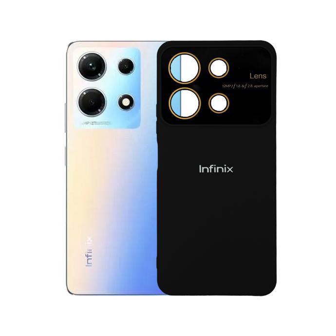 Infinix Note 30 4G Soft Silicone Back With Camera Lens Back Case (Black)