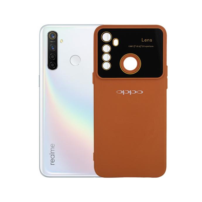 Oppo Realme 5|5i|6i|5S Soft Silicone Back With Camera Lens Back Case (Brown)