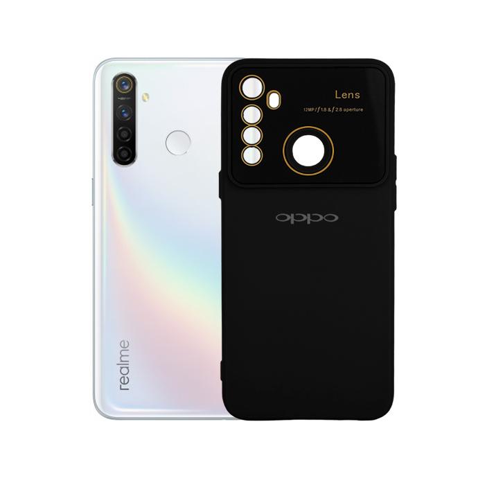 Oppo Realme 5|5i|6i|5S Soft Silicone Back With Camera Lens Back Case (Black)