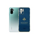 Redmi Note 10S|Note 10 Leaf Gold Chrome Logo Ring Back Case (Zinc)