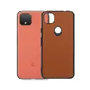 Google Pixel 4A 4G Logo Leather Hard Back Case (Brown)