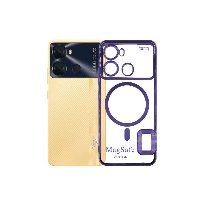 Itel P40 Magsafe Logo CD Chrome Back Case (Purple)