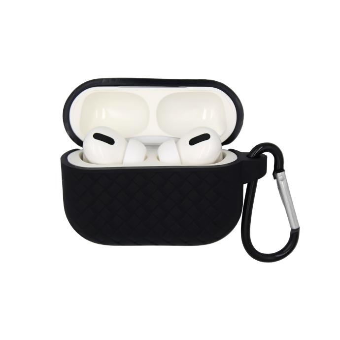 [HFBCASE-16-2] Black Silicone Line Pattern Cover for AirPods Pro 2 - Stylish & Protective HFBCASE-16-2 305465985641