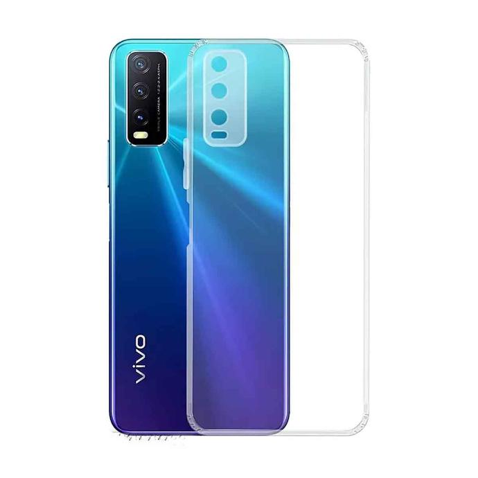 [PO7BVIY20-3] Vivo Y20/Y12S/Y12A/Y20S/Y20I Dust Plug Transparent Back Case