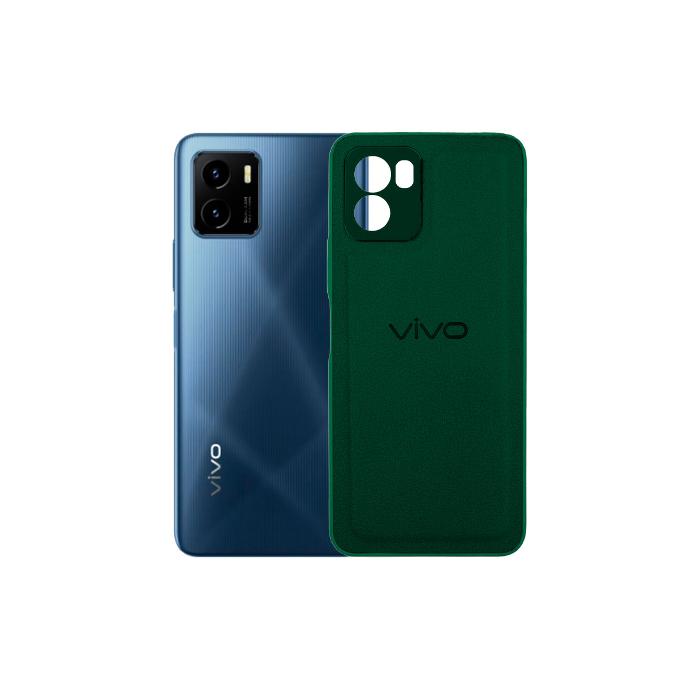Vivo Y15S|Y15C Hard Leather & Side Silicone Case (Green)