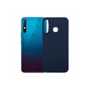 Infinix Hot 8|Hot 8 Lite|Tecno Spark 4 Soft Silicone Camera Ring Case Pro Cover (Navy Blue)