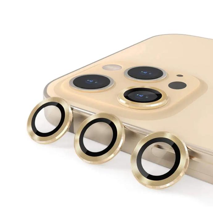 iPhone 13 Pro Max Golden Camera Ring - Luxurious Lens Protection