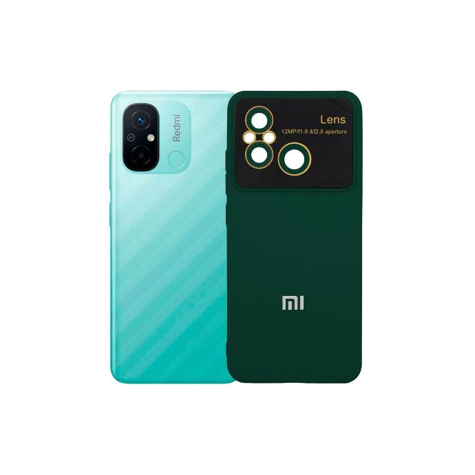 [PO15BMI12C-15-11] Xiaomi Redmi 12C/Poco C55 Soft Silicone Back Case with Camera Lens - Green