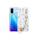 Vivo Y31/Y51S/Y53S/Y51A/Y33 4G/Y51(2020) Shiny Soft Side Gloomy Bear Glitter Back Case (White)
