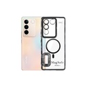 Vivo V27 MagSafe CD Chrome Black Case – Slim Magnetic TPU Cover