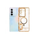 Vivo V27 MagSafe CD Chrome Gold Case – Slim Magnetic Protective Cover