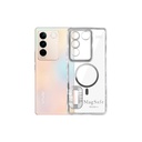 Vivo V27 MagSafe CD Chrome Back Case Silver – Slim TPU Cover