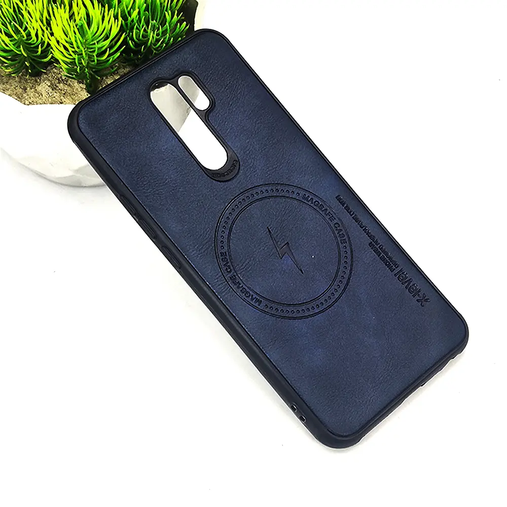 [PO18BMI9-2-17] Xiaomi Redmi 9 X-Level Luxuary Leather Back Case (Navy Blue)