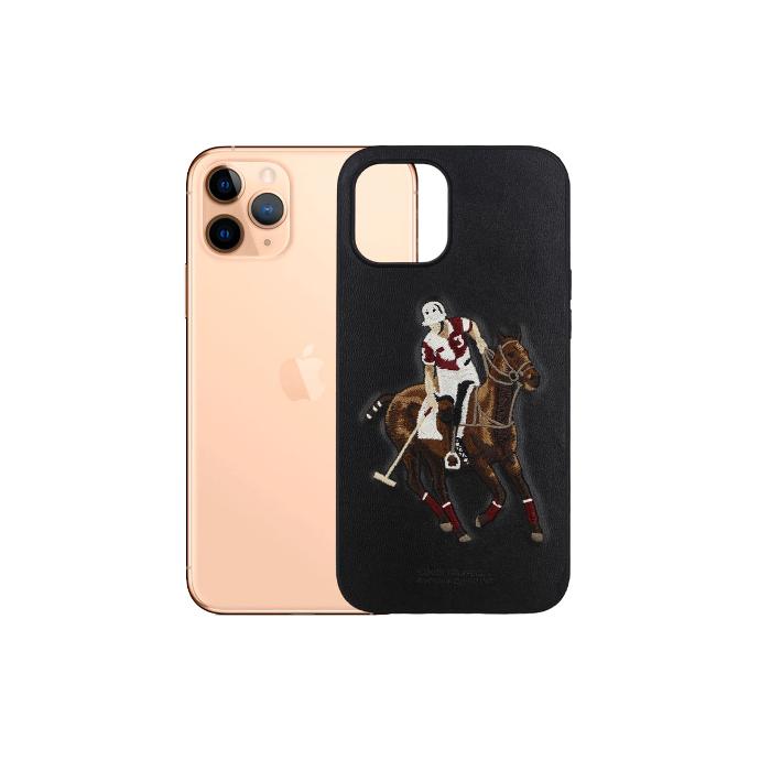 [PO43BIP12PMAX-1-2] Iphone 12 Pro Max Newface Santa Barbara Polo Racquet Club (Black)