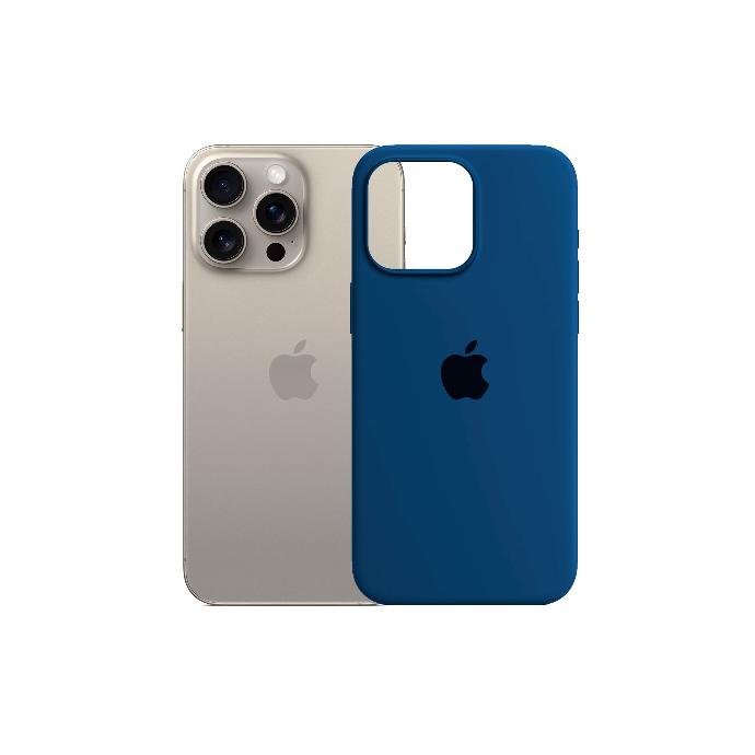 [PO23BIP15PR-1-3] Iphone 15 Pro Official Soft Silky Back Case (Blue)