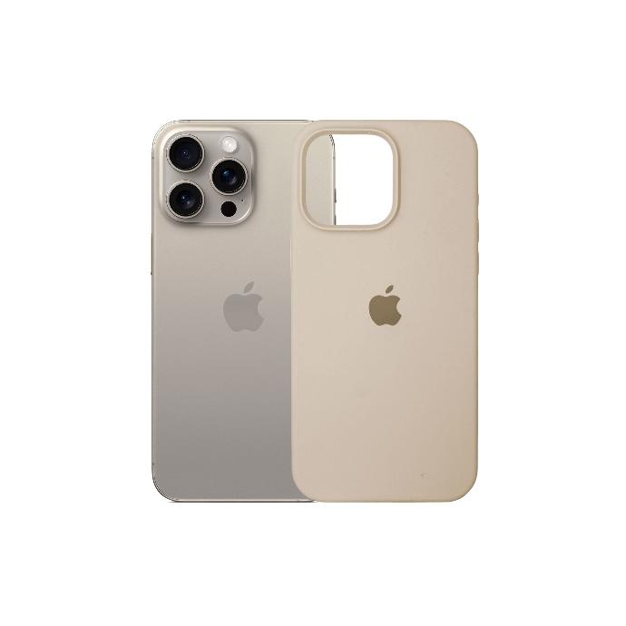 [PO23BIP15PMAX-1-35] Iphone 15 Pro Max Official Soft Silky Back Case (Titinium Grey)