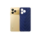 Oppo Realme C51|C53 V Shape Puffer Back Case (Navy Blue)