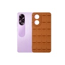Oppo A58 4G Puffer Soft Silicone Back Case (Brown)