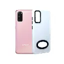 Samsung S20 Casetify Soft Silicone Logo Chrome Back Case (White)