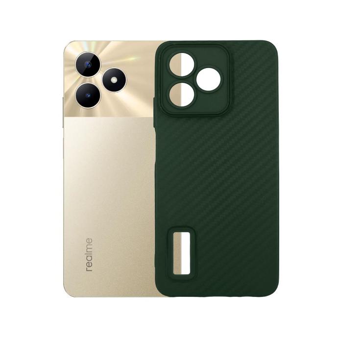 Oppo Realme C53|Realme C51 Carbon New Paper Back Case (Army Green)