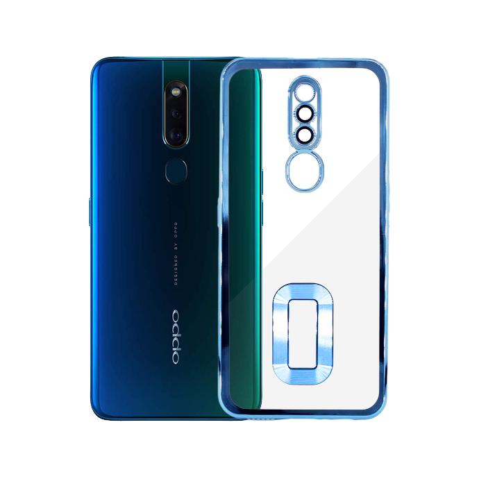 Oppo F11 Pro CD Chrome Back Case (Sky Blue)