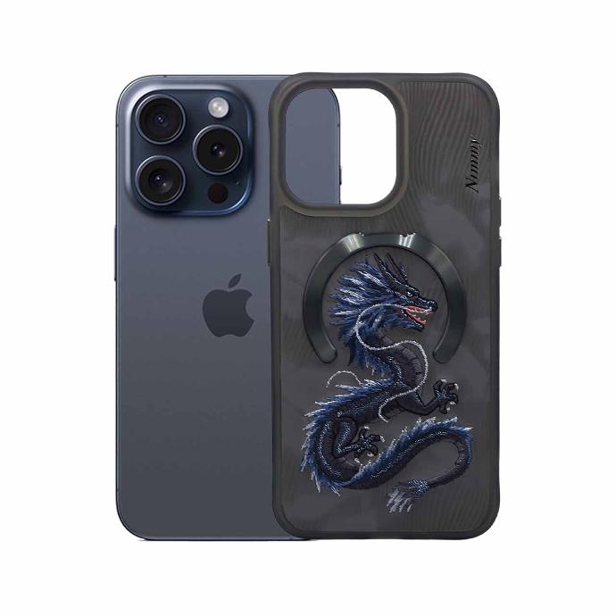[PO31BIP15PMAX-4-9] Iphone 15 Pro Max Fantasy Dragon  Magsafe Case By Nimmy Back Case (Grey)