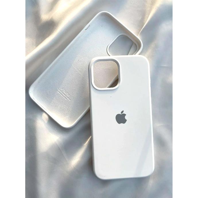 [PO23BIP12PR-1-1] Iphone 12 Pro/Iphone 12 Original Official Soft Silky Case (White)