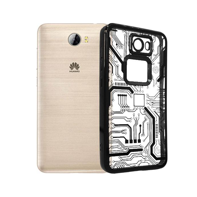 Huawei Y5ii Leaf CD-Chrome & Logo Back Case (Black)