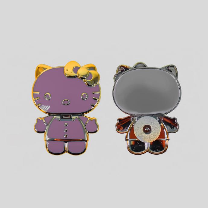 Kitty Fancy Mobile Stand With MIrror (Light Purple)