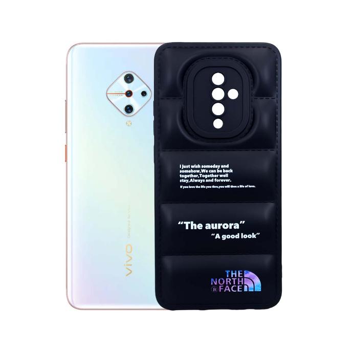 Vivo S1 Pro/Y51 Puffer Back Print Soft Silicone Back Case (Black)