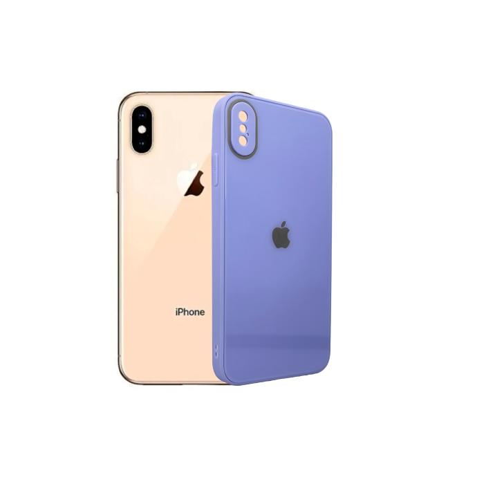 iPhone Xs Max Back Glass Case (Light Purple)