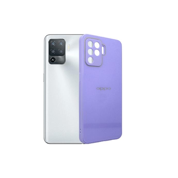 Oppo F19 Pro Back Glass Case (Light Purple)