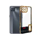 Oppo F17 Pro CD Gold Chrome BMW Logo Print Back Case (Golden)
