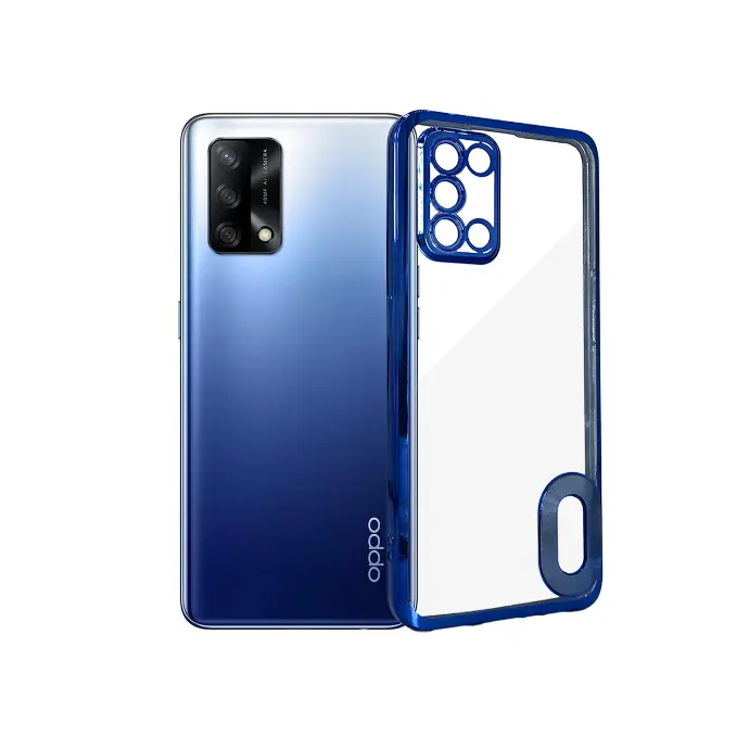 Oppo F19|A74|A95 4G CD Chrome Back Case (Blue)