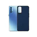 Oppo Reno 4 4G Ferrari Logo Leather Back Case - Blue