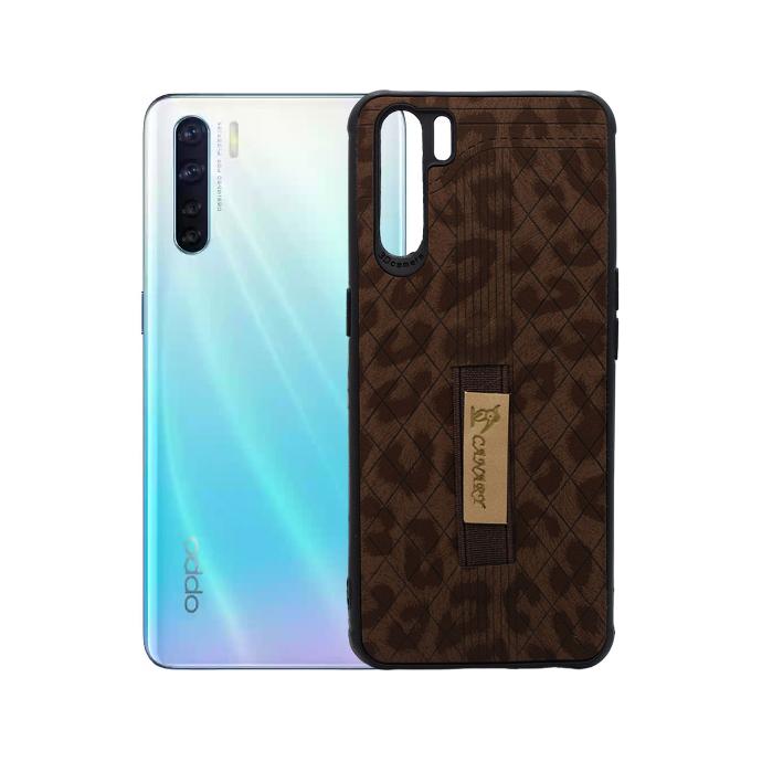 Oppo F15|Reno 3 4G Soft Leather Back Grip Case (Dark Brown)