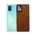 Samsung A71 4G Ferrari Logo Leather Back Case (Brown)