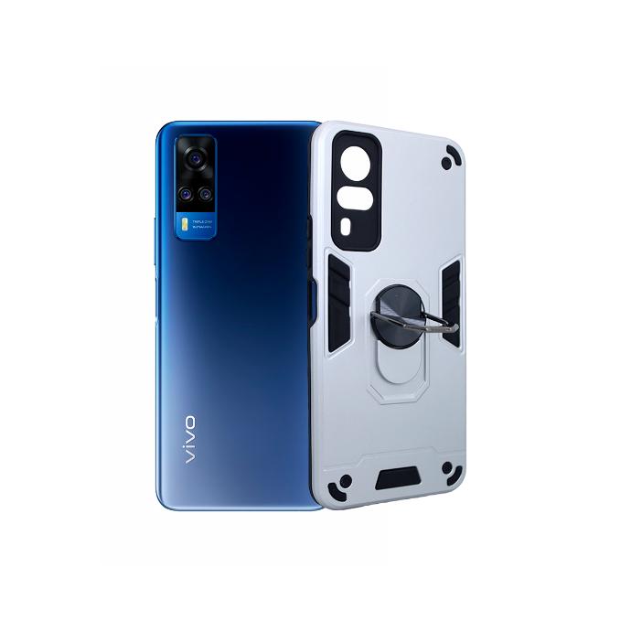 Vivo Y51s/Y53s/Y31 Armour Back Case (Silver)
