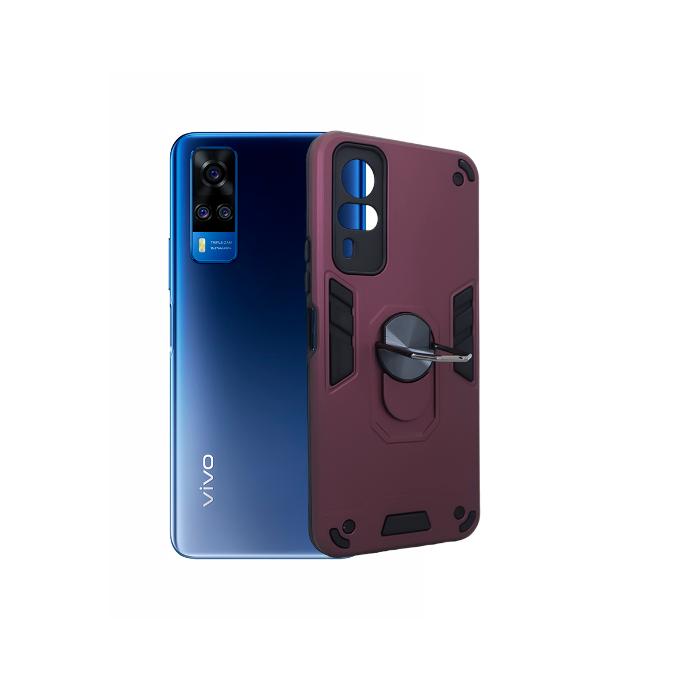 Vivo Y51s/Y53s/Y31 Armour Back Case (Maroon)