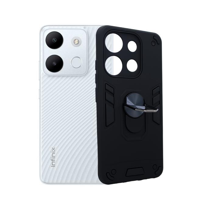 Infinix Smart 7|Pop 7|Pop 7 Pro|Spark Go 2023 Armour Back Case (Black)