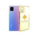 Vivo V20 Leaf Gold Chrome Case Skin – Slim Elegant Silicone Cover