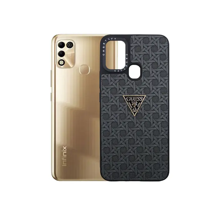 Infinix Hot 10 Play/Hot 11 Play GUESS Casetify Leather Back Case (Gray)